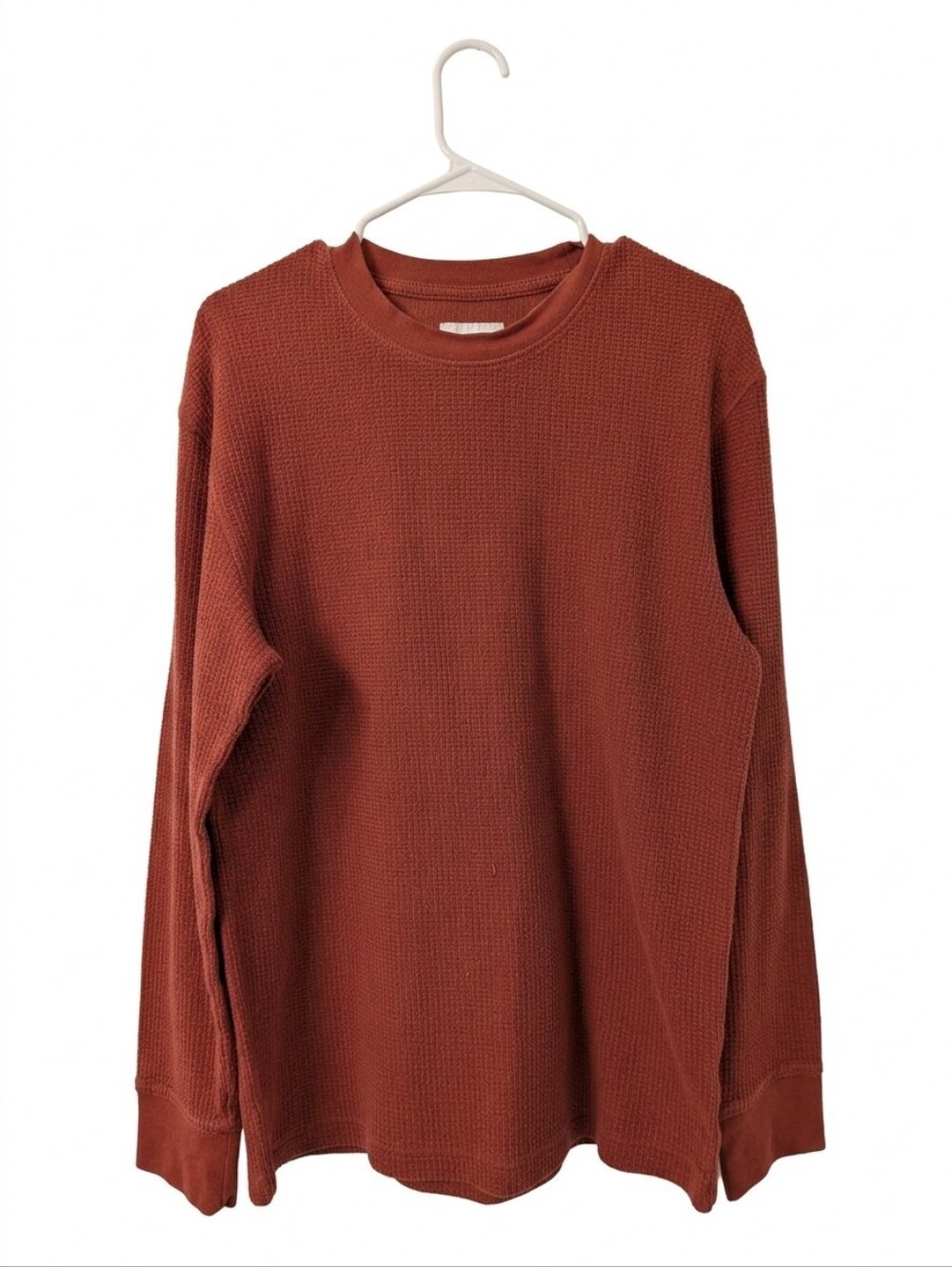 Burnt Orange Thermal Waffle Knit Long Sleeve (Medium) Goodfellow & Co